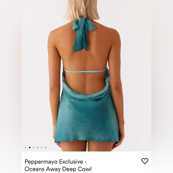 PEPPERMAYO oceans away deep cowl mini dress - Picture 2 of 3